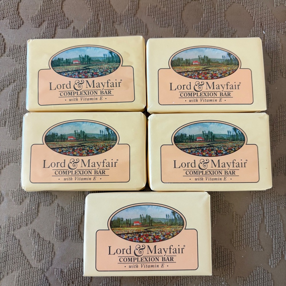 Lord & Mayfair Complexion Bar Soap with Vitamin E French-Milled 1.25oz Lot of 5
